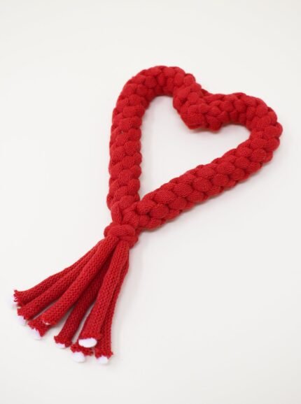 HOLIDAY HEART ROPE TOY by Muttsie UK